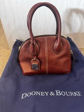 Dooney & Bourke Chestnut Pebbled Leather Dome Satchel
